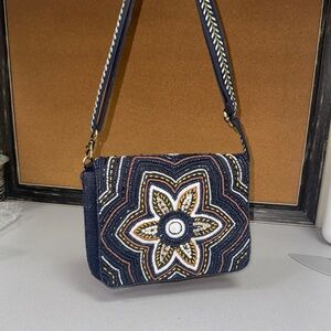 America & Beyond Embellished Messenger crossbody